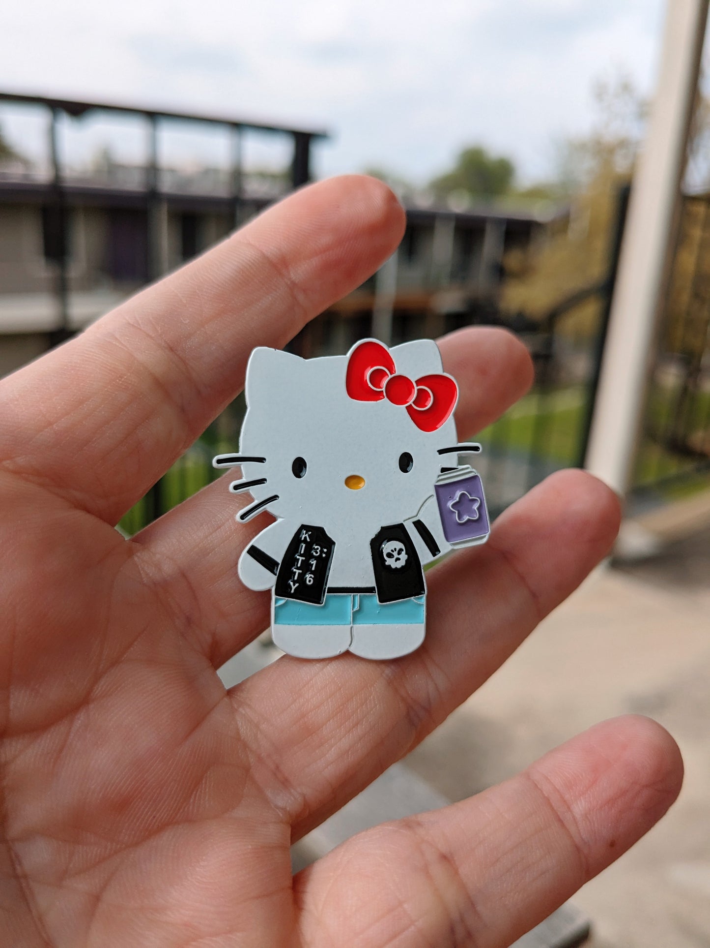 Hell Yeah Kitty Dyed Metal Soft Enamel Pin