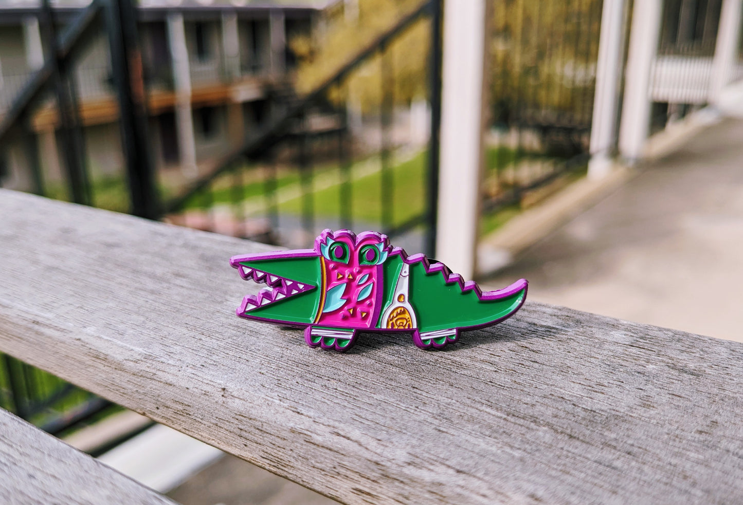 Lucha Big Challenges Dyed Metal Soft Enamel Pin