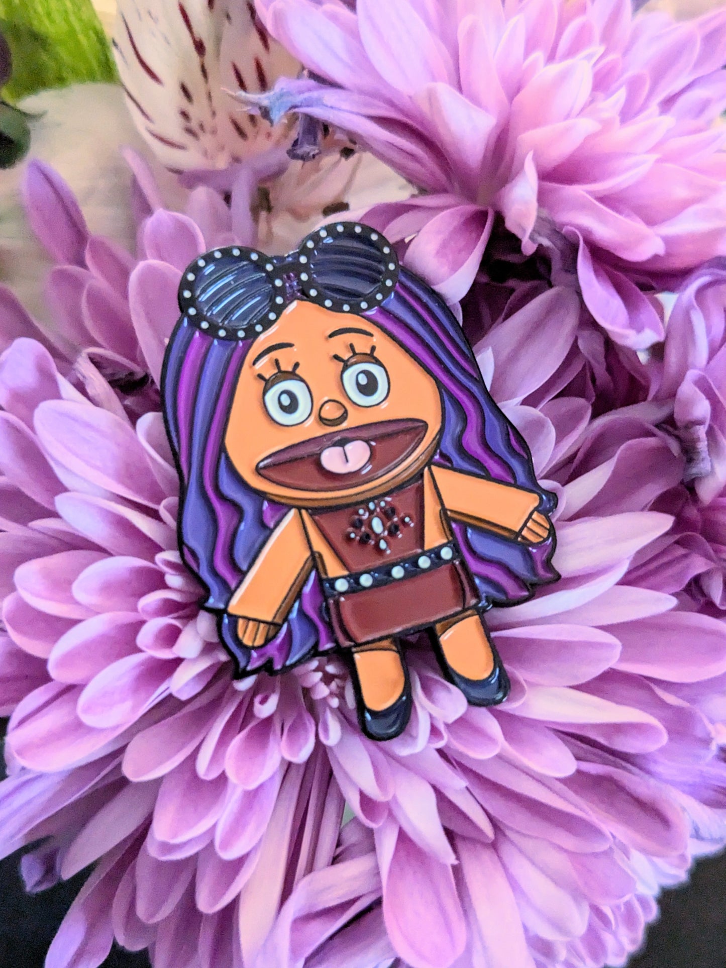 *Puppet Mone Dyed Metal Soft Enamel Pin