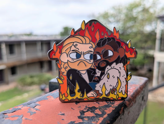 *House Fire Hard Enamel Pin
