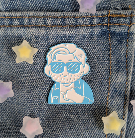 Minimalist Orange Dyed Metal Soft Enamel Pin