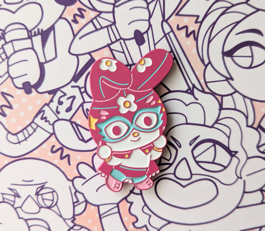*Lucha Melody Dyed Metal Soft Enamel Pin