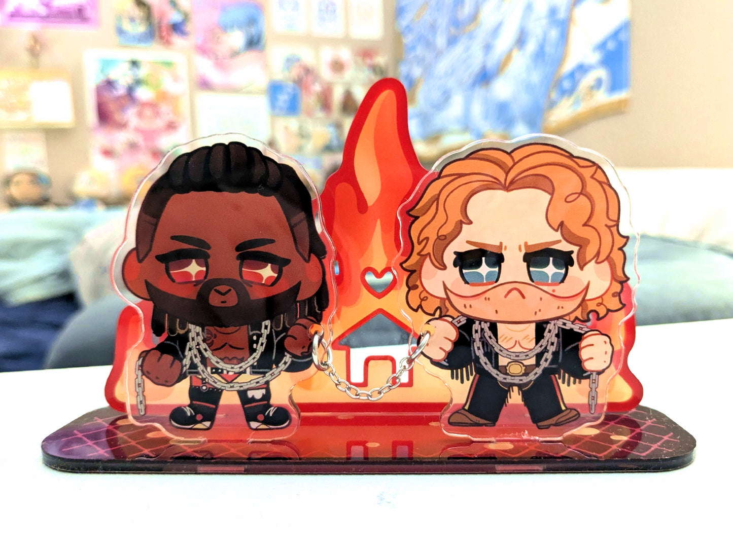 *StrickPage Burning Hearts Acrylic Standee