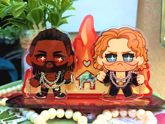*StrickPage Burning Hearts Acrylic Standee